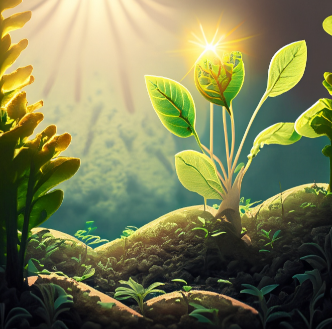 Plants absorb sunlight to convert it into energy through photosynthesis.