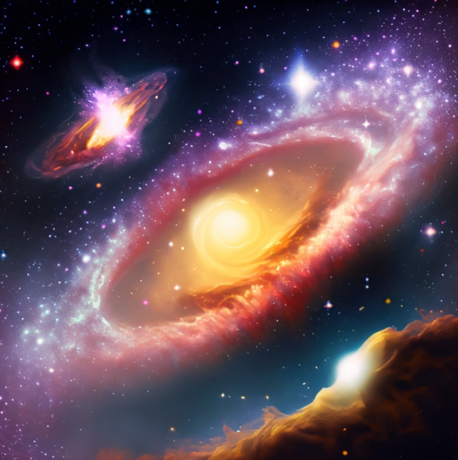 Cosmos is filled with countless galaxies, stars, and other celestial objects.